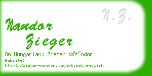 nandor zieger business card